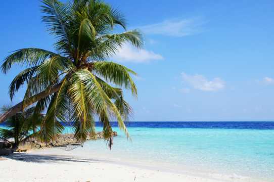 浪漫的马尔代夫海岸风光