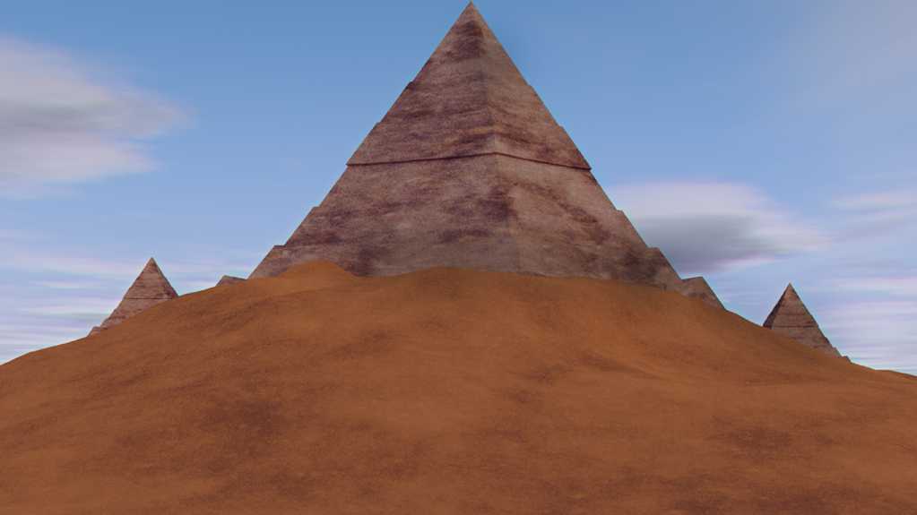 大漠金字塔尖塔景观