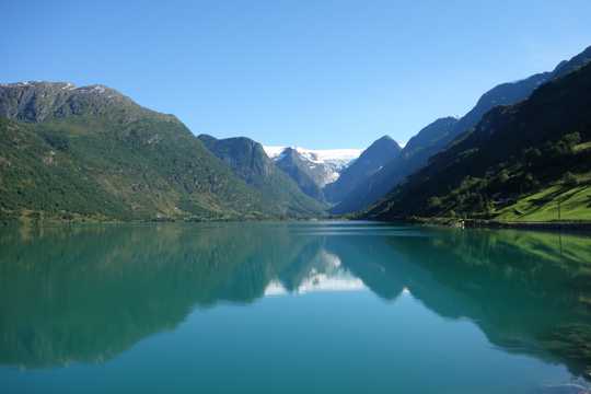 冰川湖水景色图片
