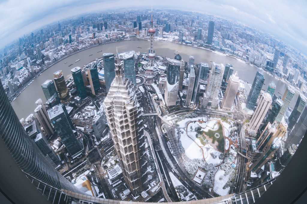 上海建筑俯视风光图片