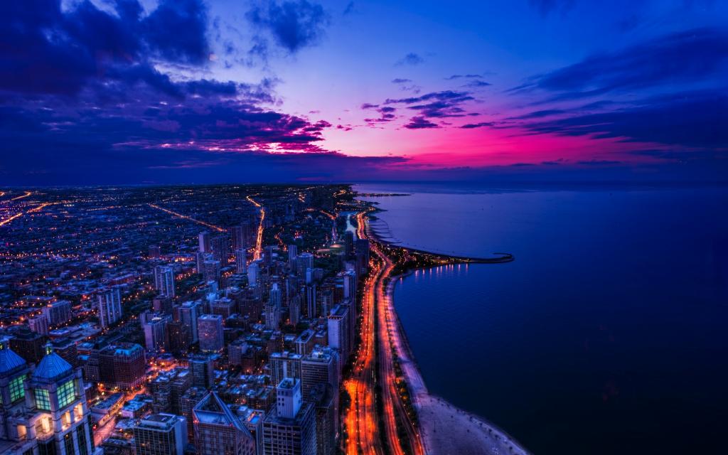 芝加哥日落
