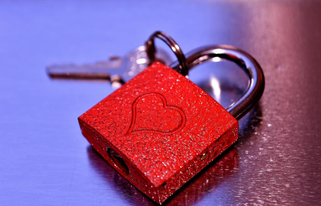 爱的心,锁,钥匙,4K