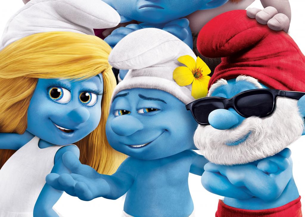 获取Smurfy,2017年最佳动画电影,蓝色（水平）
