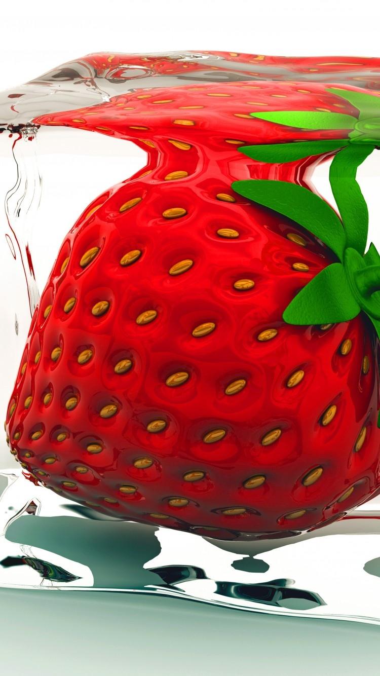 草莓,冰,8k（水平）