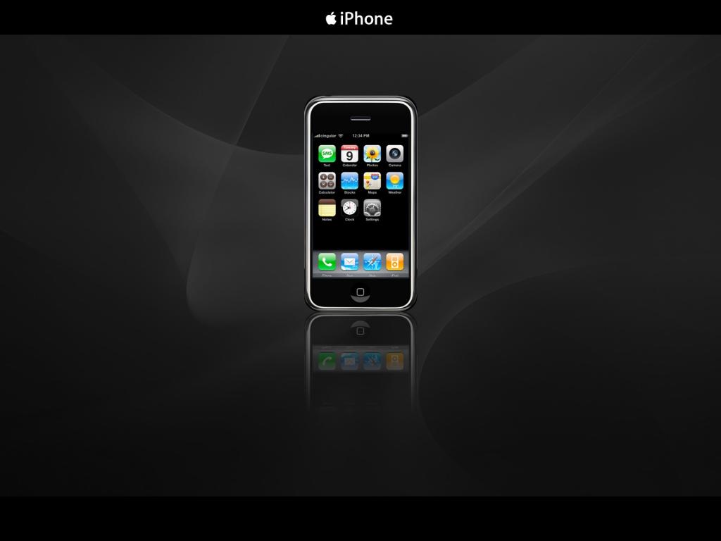 在黑暗中的苹果iPhone