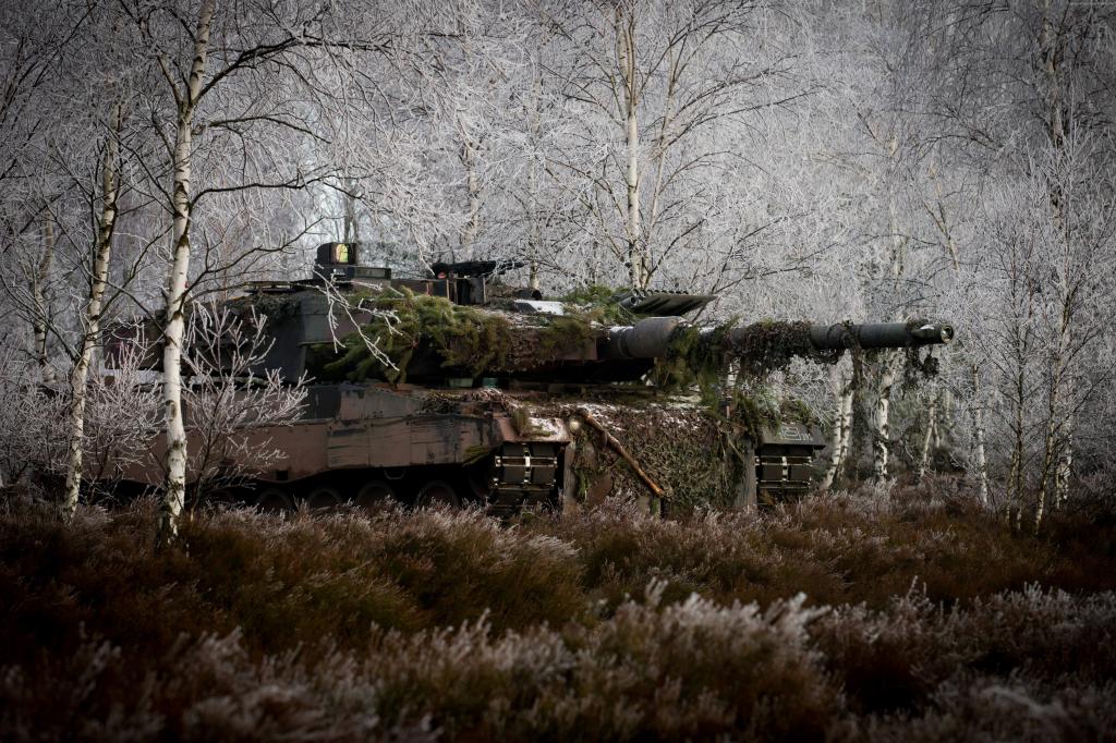 豹2,2a6m,罐,MBT,坦克,德国,森林,国防军,迷彩,冬季（水平）