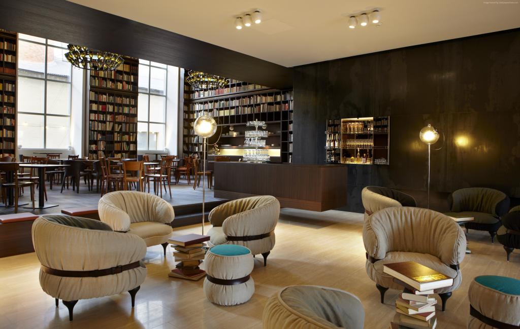B2精品酒店和水疗中心,瑞士苏黎世,2015年度最佳酒店,图书馆,房间,椅子,预订（卧式）