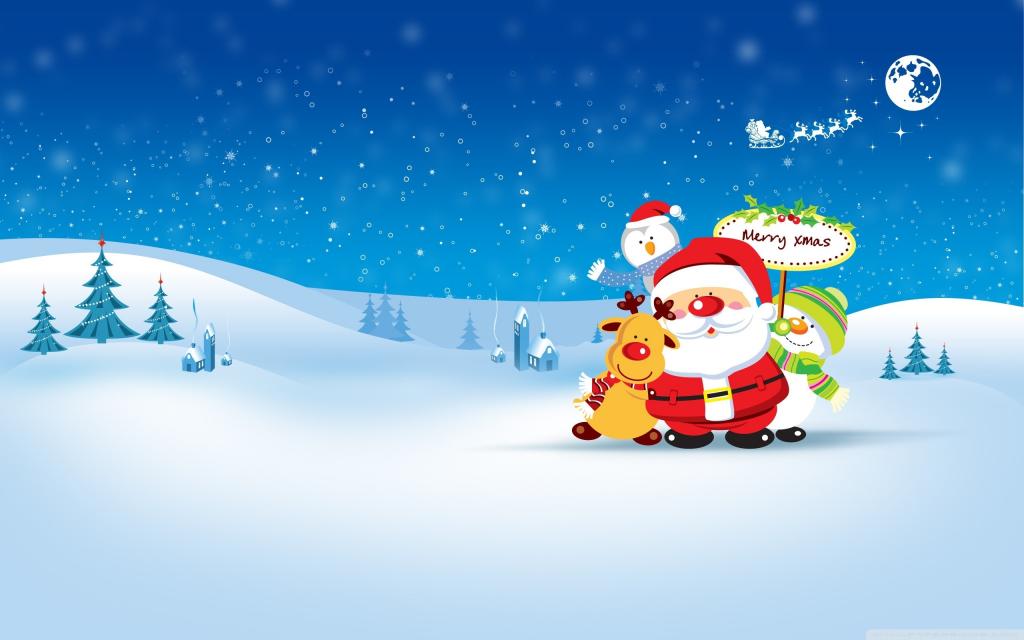 圣诞快乐,圣诞老人,雪人,高清