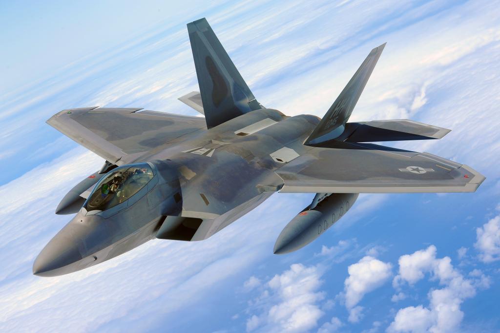 洛克希德·马丁公司的F-22“猛禽”,隐形飞机,美国空军,4K