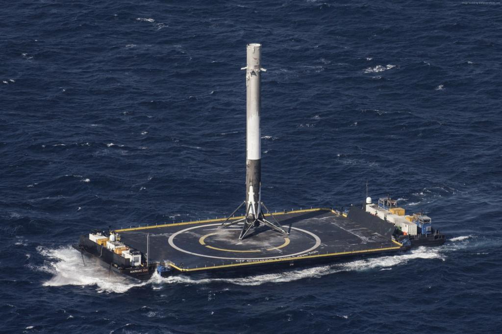 SpaceX,船,海,平台,火箭（水平）
