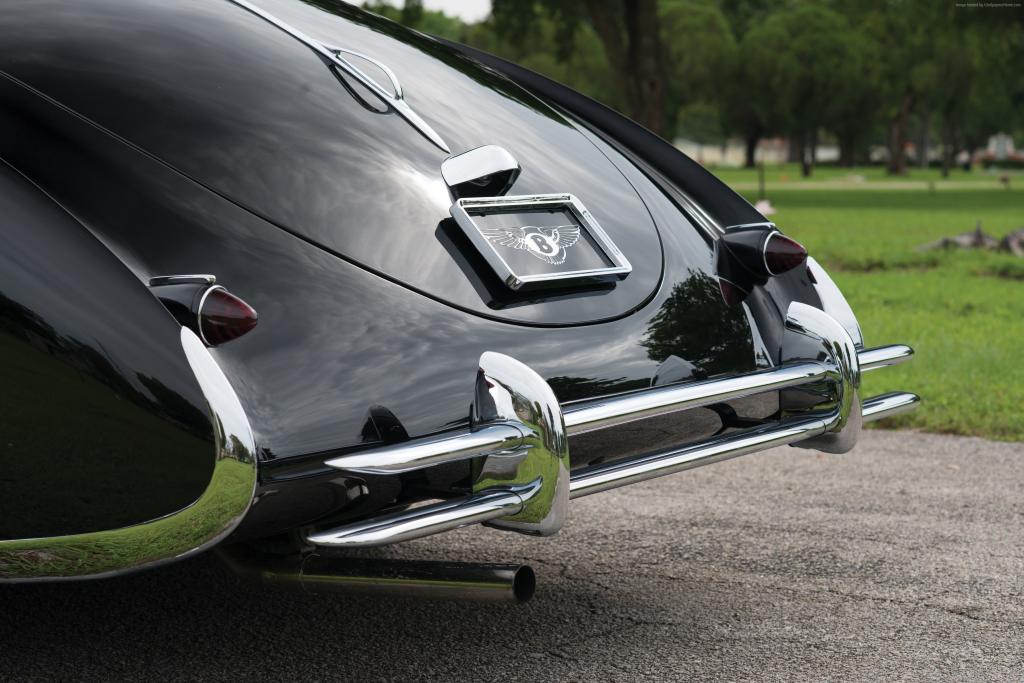 宾利Mark VI,豪华轿车,宾利,老爷车,标志,1947,背部,黑色（水平）