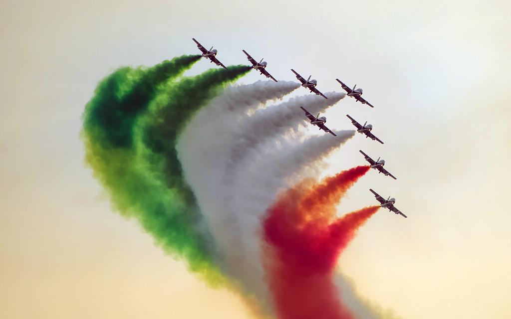 印度空军,战斗机,烟雾,藏红花,白色,绿色
