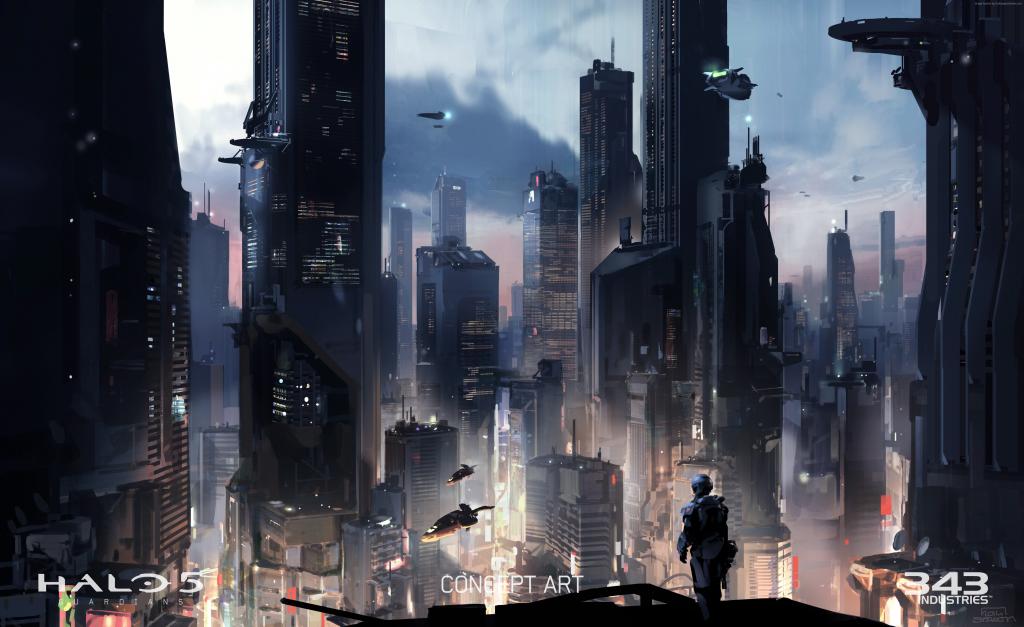 光环5：守护者,游戏,fps,科幻,射手,空间,机器人,飞船,士兵,城市,艺术,4k,5k,个人电脑,屏幕截图（水平）