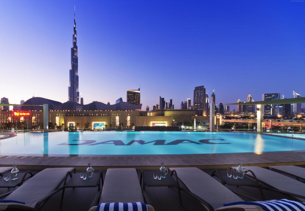 DAMAC Maison Hotel,迪拜,最好的酒店,旅游,旅游,度假村,预订,度假,游泳池（水平）