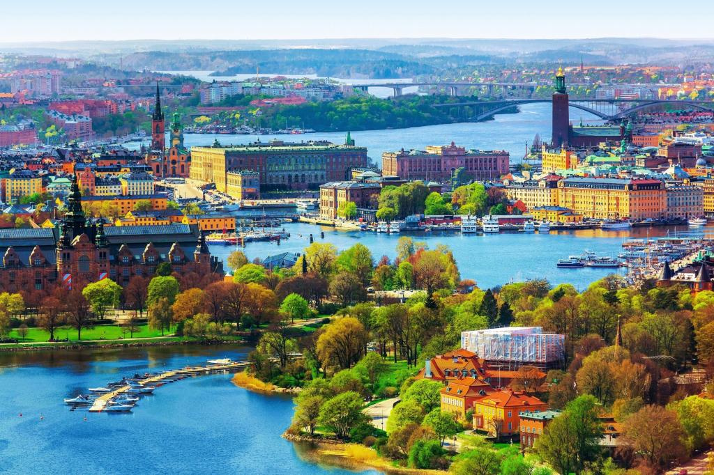 欧洲风情的斯德哥尔摩