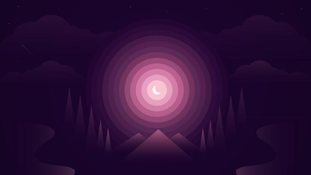 森林紫色梯度4K