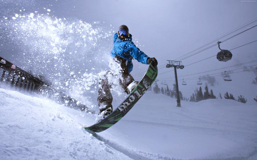 极限滑雪,冬天,跳,雪（水平）
