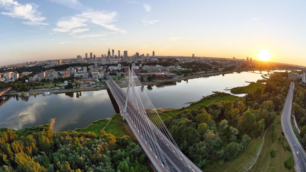 波兰,华沙,维斯瓦河,Swietokrzyski桥梁（水平）