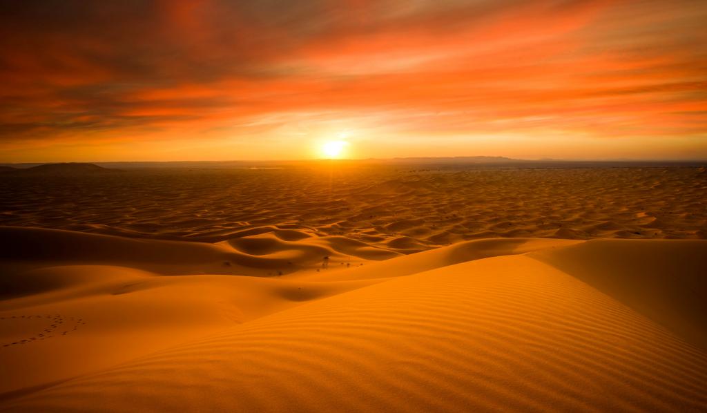 撒哈拉沙漠,沙丘,日落,5K