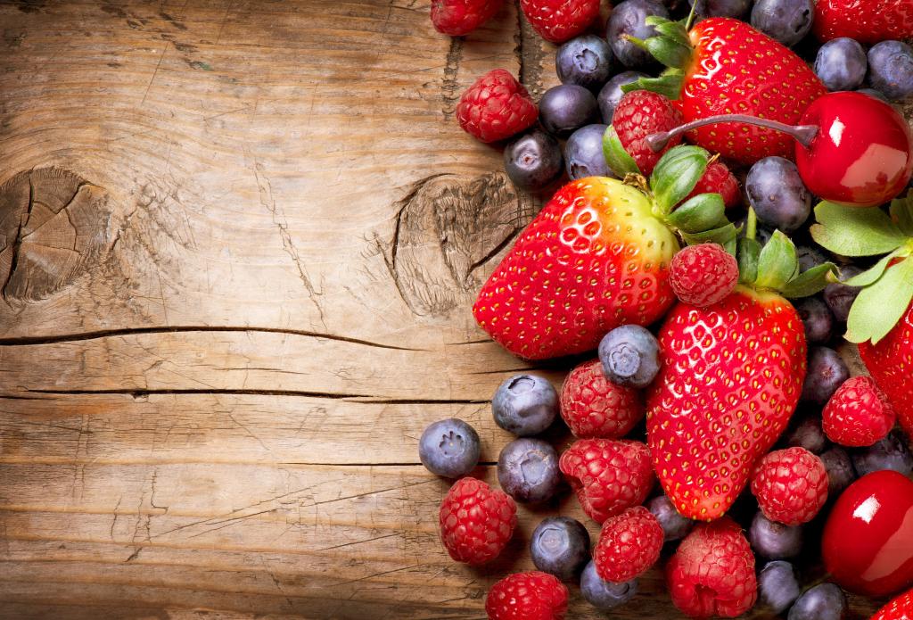 浆果,水果,草莓,覆盆子,蓝莓（水平）