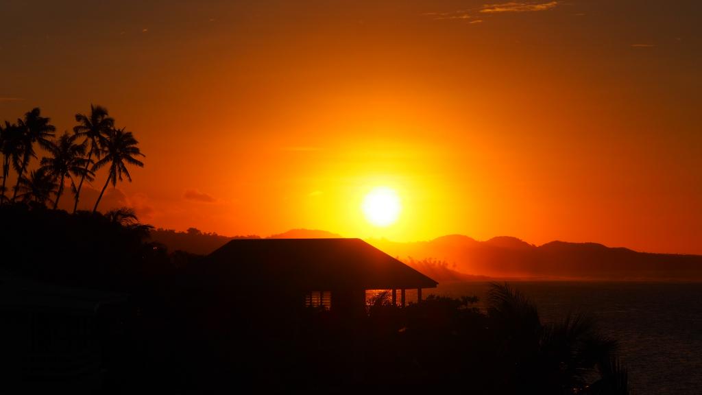 日落,萨摩亚群岛,波利尼西亚,4 k