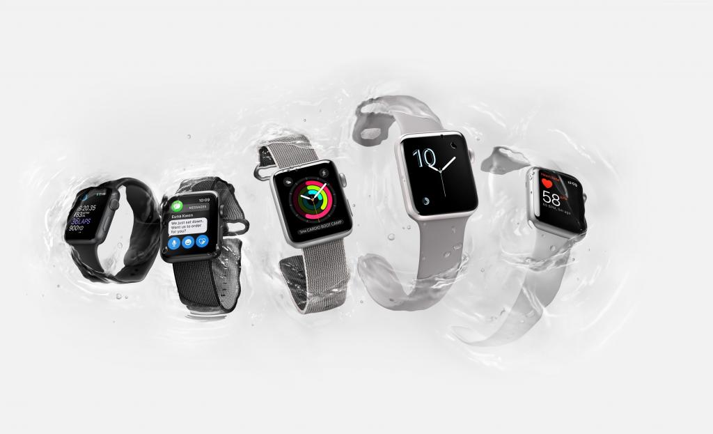 苹果手表系列2,智能手表,iWatch,壁纸,苹果,显示器,银色,真正的未来派小工具（水平）