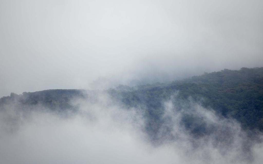 云雾笼罩的山谷美景