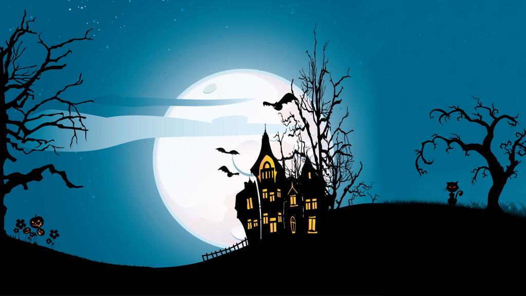 可怕的房子,满月,蝙蝠,高清